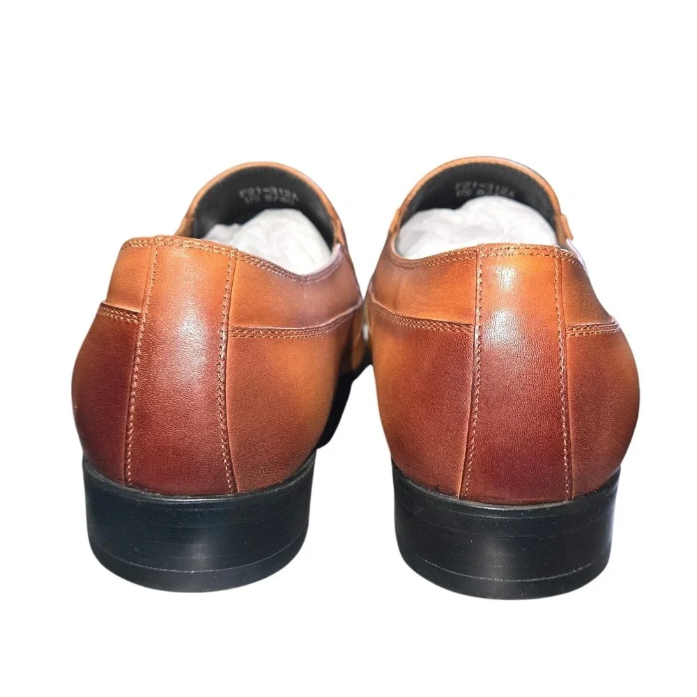 Frasoicus Mens Tan Brown Slip On Dress Shoes Loafers F21-312A Size 8/40